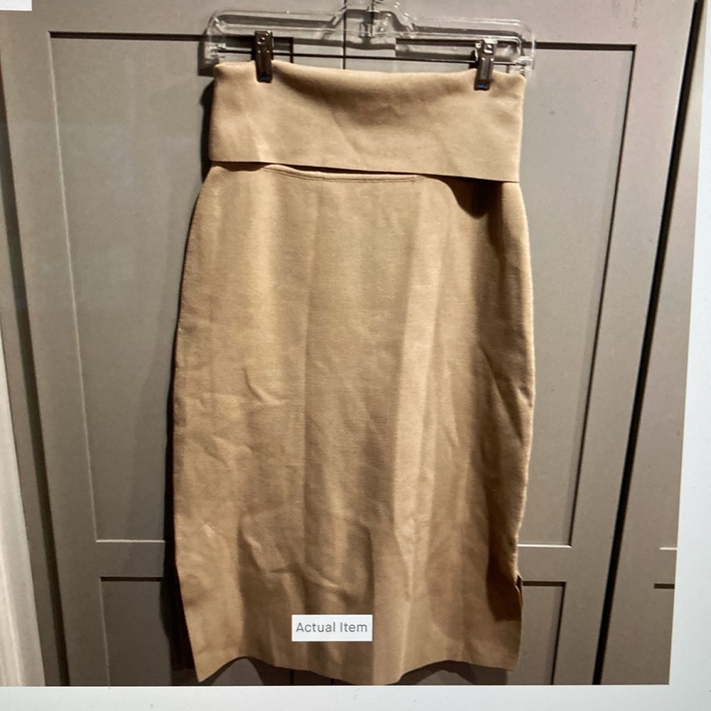 NWT MM Lafleur Harlem Skirt in Latte - Picture 2 of 7